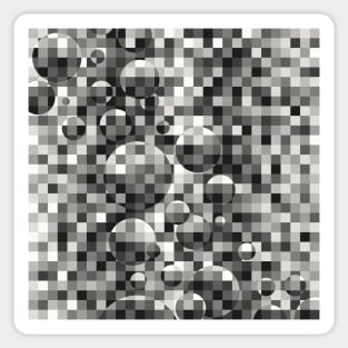 Mosaic #2: Disco Balls (Greyscale) Sticker